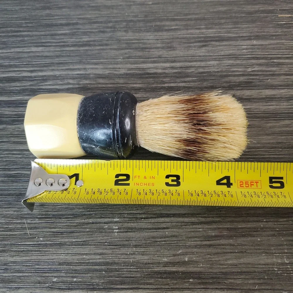 Made Rite Pure Badger Hair 20 Shaving Brush Vintage Made In USA Sterilized